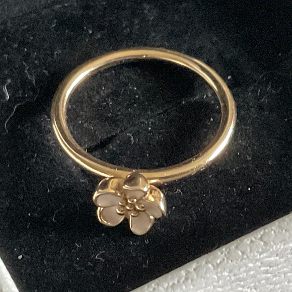 Pandora cherry blossom 14k solid gold ring - Picture 4 of 8